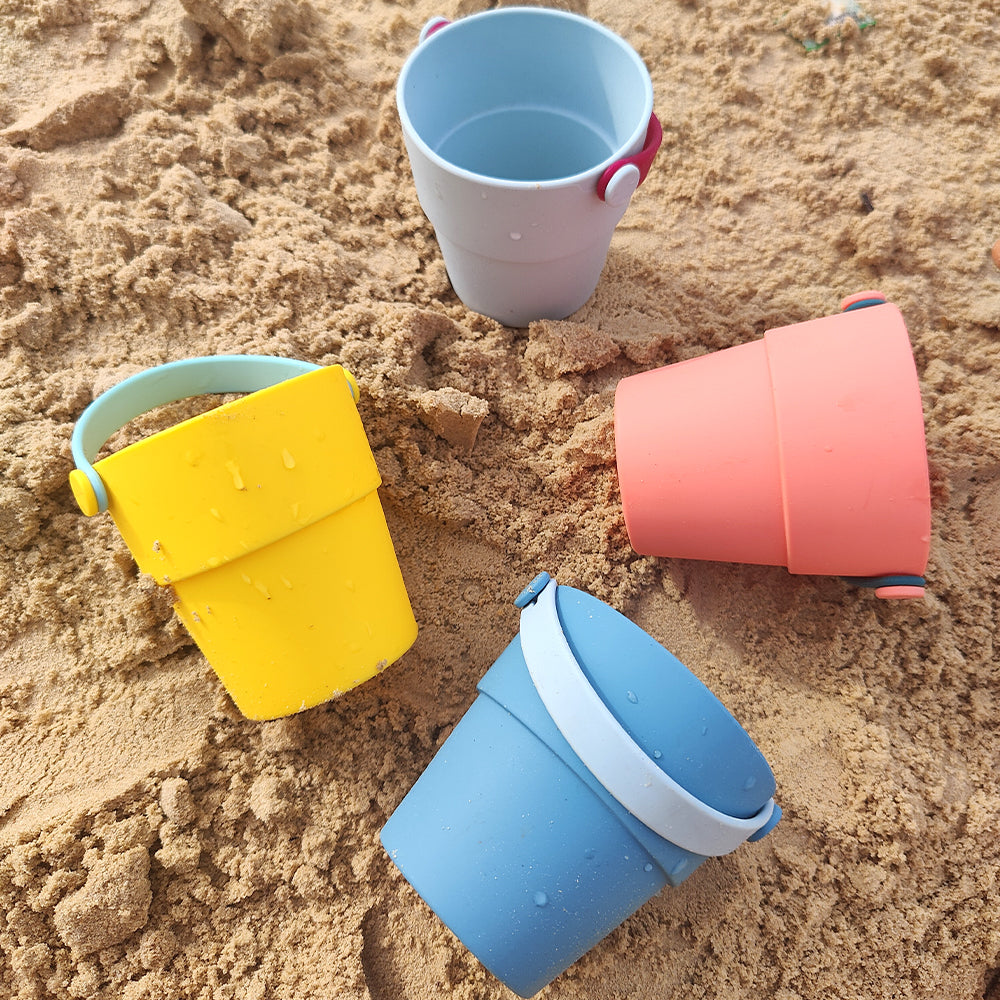 Silicone Buckets 4-Pack  – Bath, Beach & Water Play