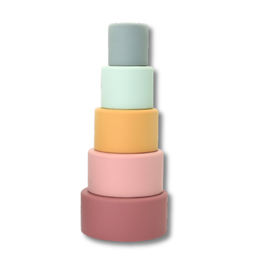 Stacking Toy Tower (5 Pieces in silicone)